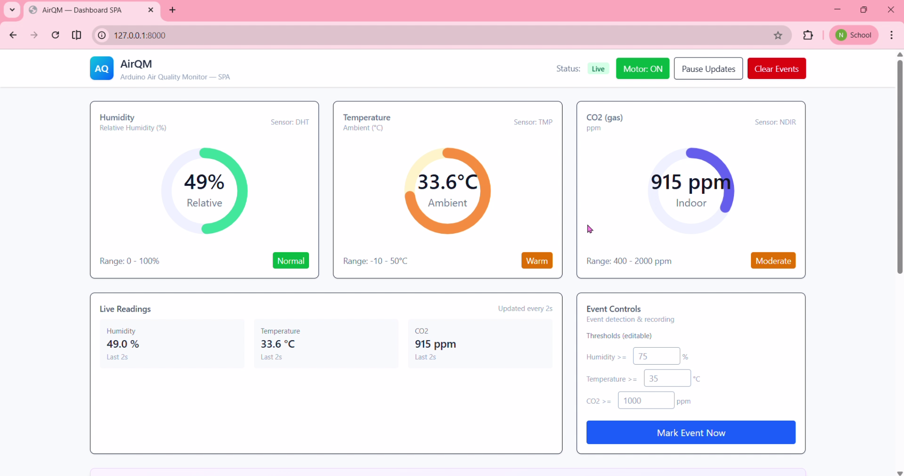 AirQM Air Quality Monitor